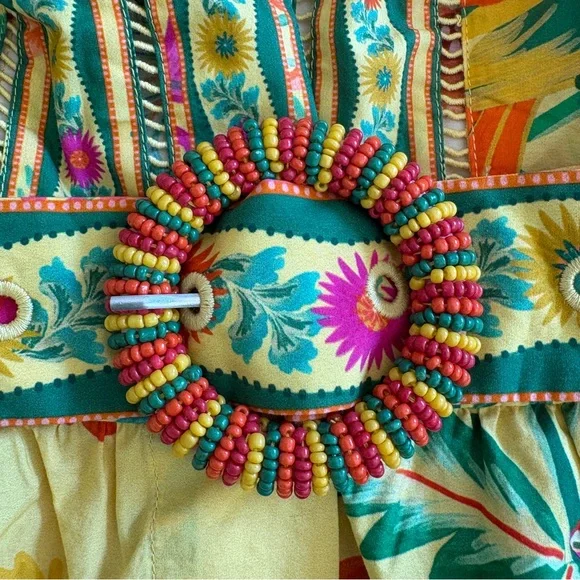 NWT Farm Rio Delicate Fruit Garden Yellow Minidress Small - Picture 6 of 12